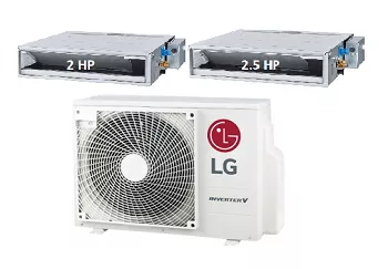 Máy Lạnh Multi LG 1 Dàn Nóng 3.5 Hp + 2 Dàn Lạnh Âm Trần Nối Ống Gió 2 Hp - 2.5 Hp
