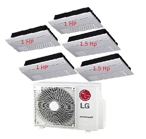 Máy Lạnh Multi LG 1 Dàn Nóng 5 Hp + 5 Dàn Lạnh Âm Trần 1 Hướng Thổi 1 Hp - 1.5 Hp