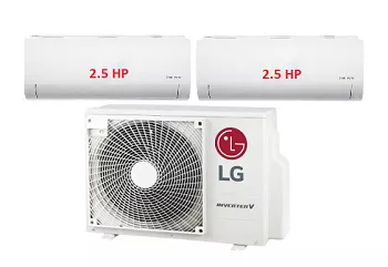 Máy Lạnh Multi LG 1 Dàn Nóng 5 Hp + 2 Dàn Lạnh Treo Tường 2.5 Hp