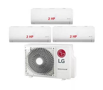 Máy Lạnh Multi LG 1 Dàn Nóng 5 Hp + 3 Dàn Lạnh Treo Tường 2 Hp
